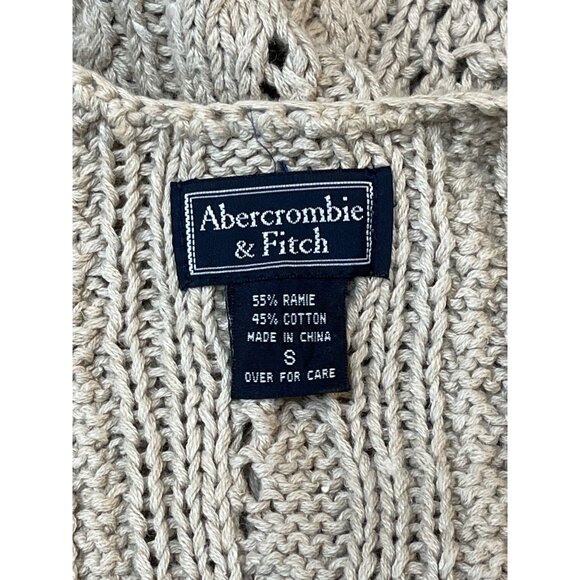 Abercrombie & Fitch Women's Beige Knitted Tank Top Sz S - Picture 4 of 5